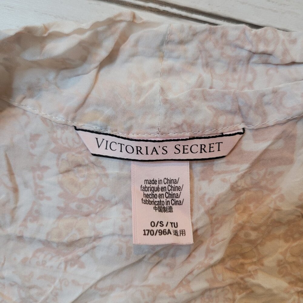 Victoria’s Secret Deep Plunge Aztec Print Coverup One Size Front Tie Pink Beach - Picture 3 of 9